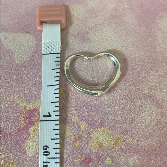 Tiffany & Co. Open Heart Elsa Peretti Sterling Silver 925 Pendant - Picture 10 of 11